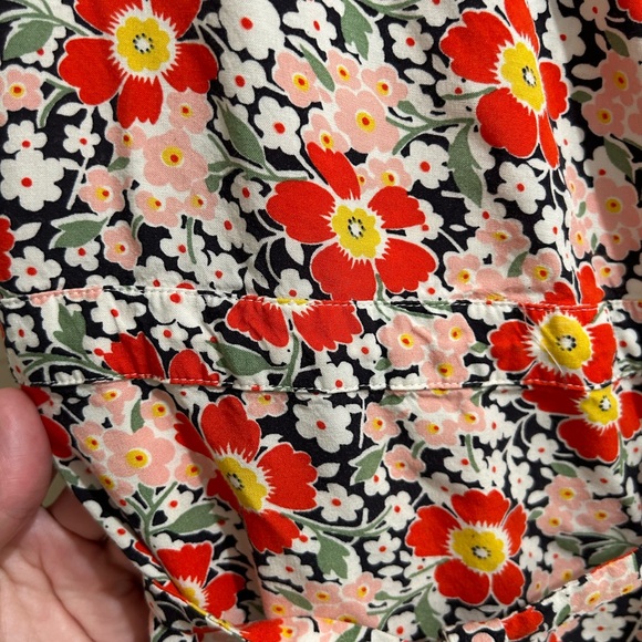 JCREW floral wrap dress- size large - Picture 6 of 7